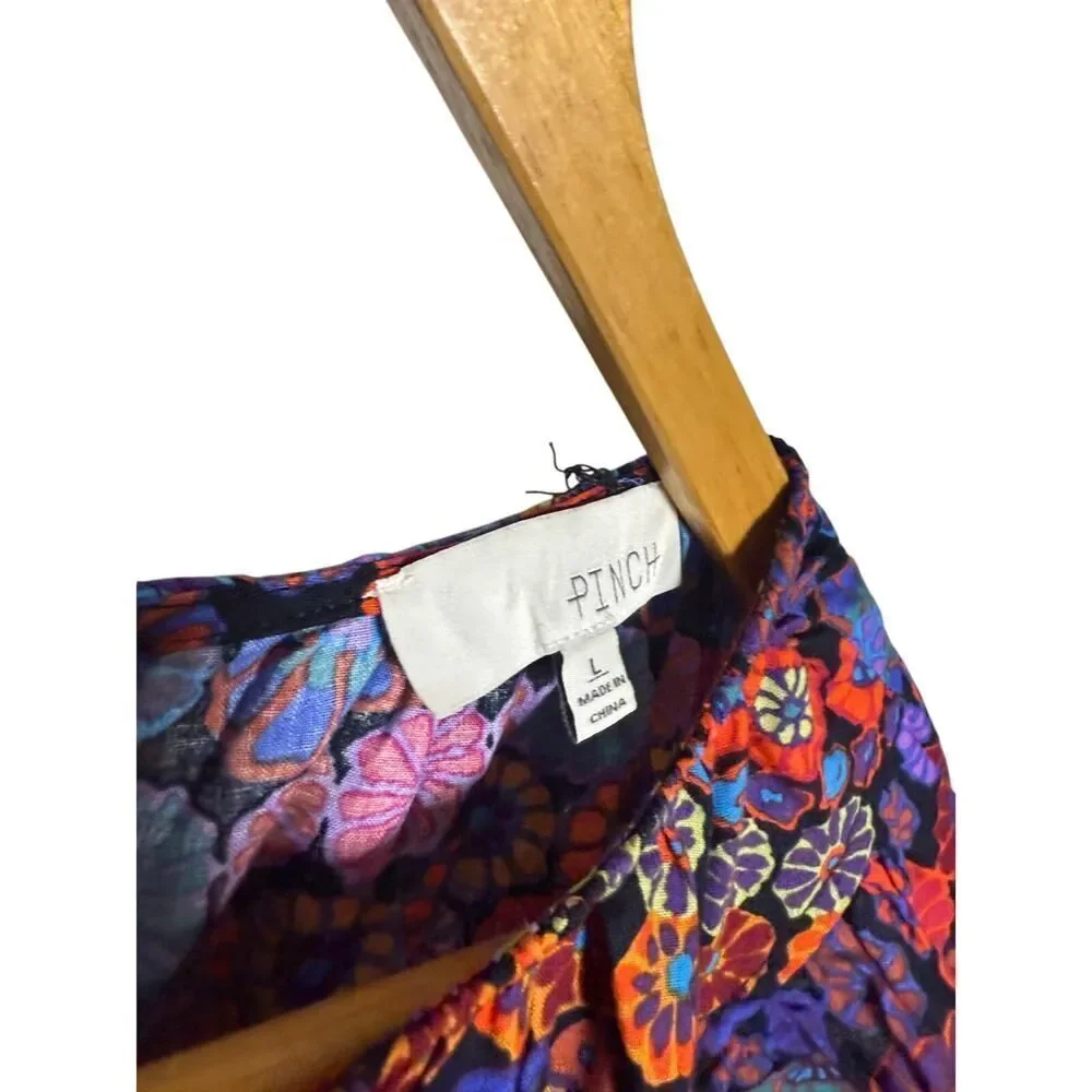 PINCH Floral Pintuck Mini Dress Sz. L